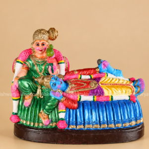 Andal Rangamannar golu doll paper mache with Lord Ranganathar reclining