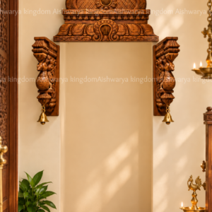 Wooden pooja room set gopuram annam brackets