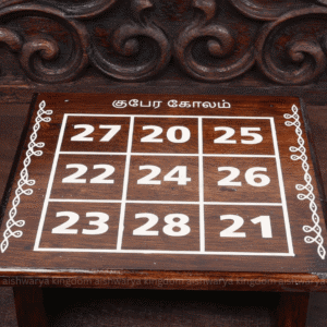 Kuberaa Kolam Manai White | Wooden Pooja Room Decor