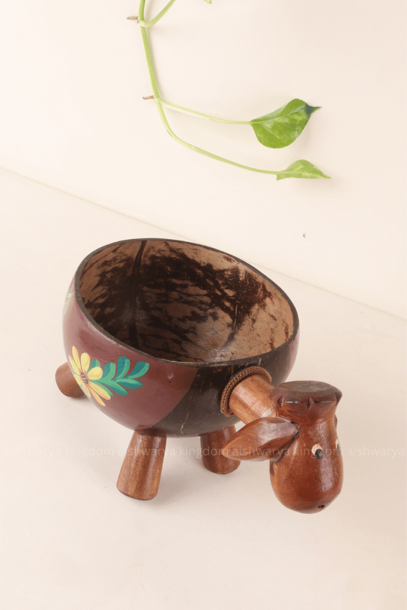 Coconut Shell Goat Bowl