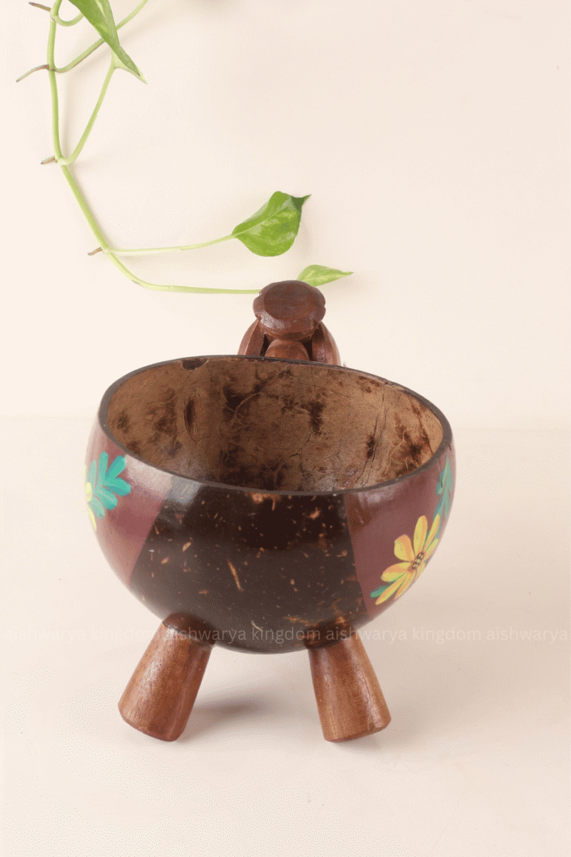 Coconut Shell Goat Bowl