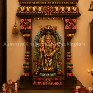 Handcrafted wooden Thiruchendur Murugan set